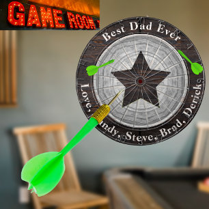 Beste pap ooit roustige houttoonnaam dartbord
