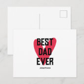 Beste pap ooit roze Vaderdag Briefkaart (Voorkant / Achterkant)