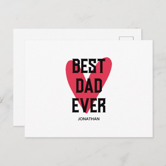 Beste pap ooit roze Vaderdag Briefkaart (Voorkant / Achterkant)