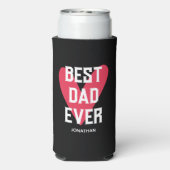 Beste pap ooit roze Vaderdag Seltzer Blikjeskoeler (Seltzer Achterkant)