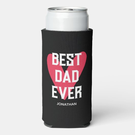 Beste pap ooit roze Vaderdag Seltzer Blikjeskoeler (Seltzer Achterkant)