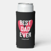 Beste pap ooit roze Vaderdag Seltzer Blikjeskoeler (Seltzer Voorkant)