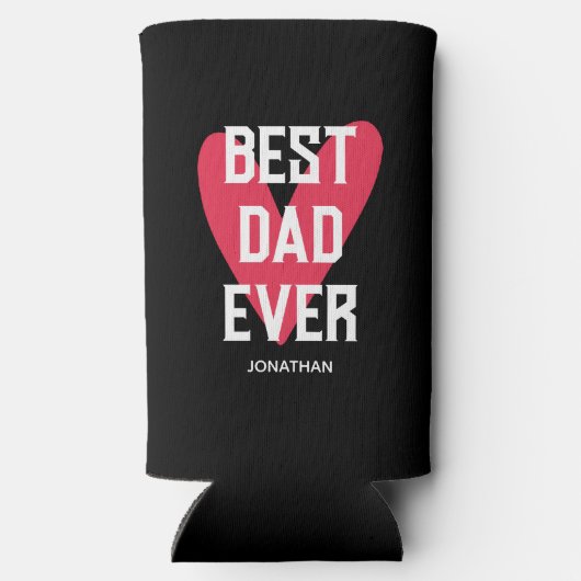 Beste pap ooit roze Vaderdag Seltzer Blikjeskoeler (Achterkant)