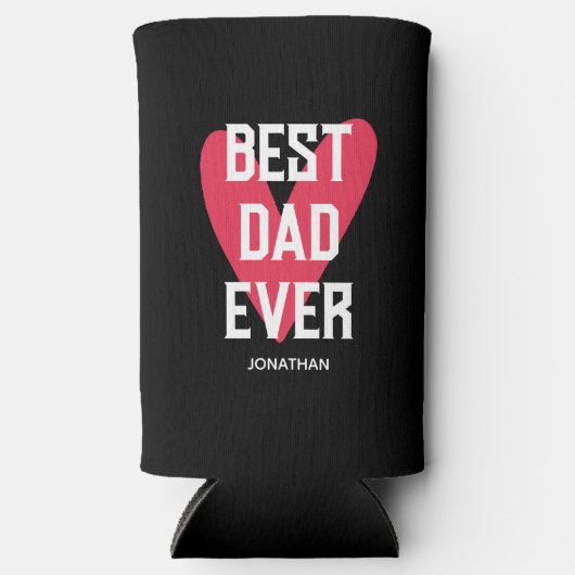 Beste pap ooit roze Vaderdag Seltzer Blikjeskoeler (Voorkant)