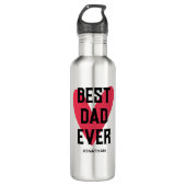 Beste pap ooit roze Vaderdag Waterfles (Voorkant)