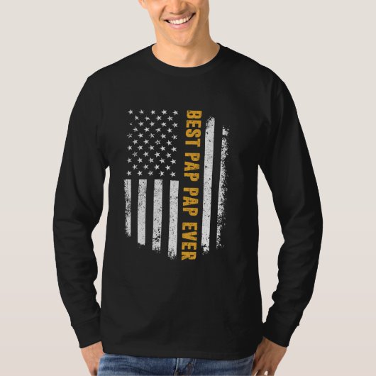 Beste pap ooit Shirt Amerikaanse vlag Vaderdag (Voorkant)