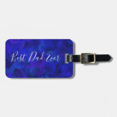 Beste pap ooit - unieke blauwblauwe Vaderdag Bagagelabel (Voorkant horizontaal)