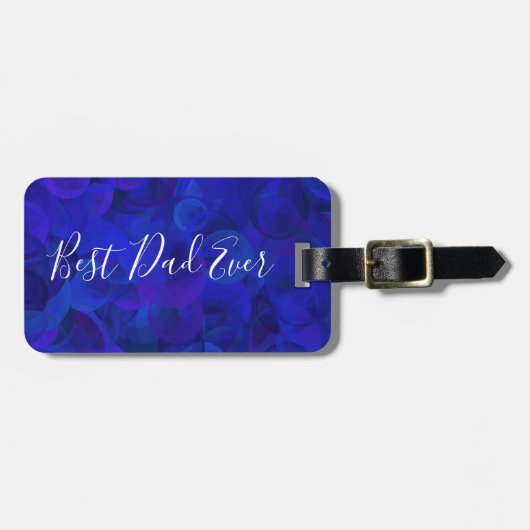 Beste pap ooit - unieke blauwblauwe Vaderdag Bagagelabel (Voorkant horizontaal)