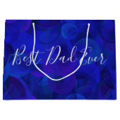 Beste pap ooit - unieke blauwblauwe Vaderdag Groot Cadeauzakje (Voorkant)