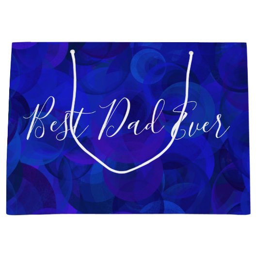 Beste pap ooit - unieke blauwblauwe Vaderdag Groot Cadeauzakje (Voorkant)