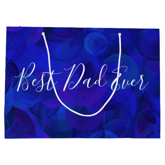 Beste pap ooit - unieke blauwblauwe Vaderdag Groot Cadeauzakje (Achterkant)