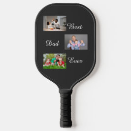 Beste pap ooit Vaderdag 3 Foto collage Pickleball Paddle
