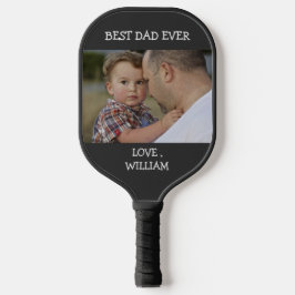 Beste pap ooit Vaderdag - Aangepaste foto Pickleball Paddle