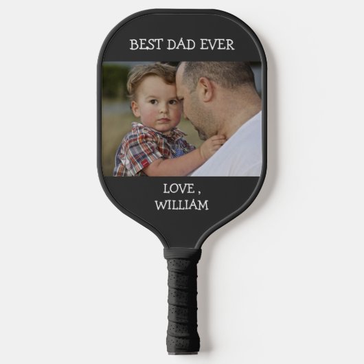 Beste pap ooit Vaderdag - Aangepaste foto Pickleball Paddle (Voorkant)