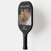 Beste pap ooit Vaderdag - Aangepaste foto Pickleball Paddle (Links)