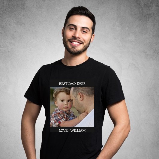 Beste pap ooit Vaderdag - Aangepaste foto T-shirt