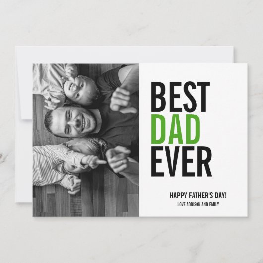 Beste pap ooit Vaderdag-fotokaart Kaart (Voorkant)