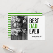 Beste pap ooit Vaderdag-fotokaart Kaart (Voorkant / Achterkant in situ)