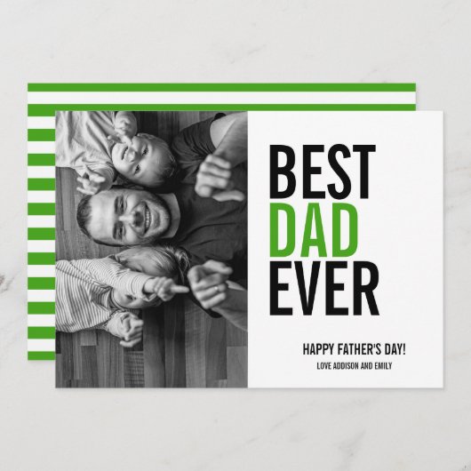 Beste pap ooit Vaderdag-fotokaart Kaart (Voorkant / Achterkant)