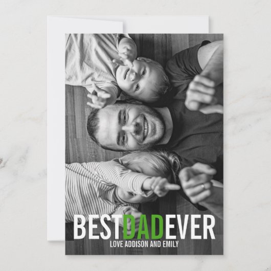 Beste pap ooit Vaderdag-fotokaart Kaart (Voorkant)