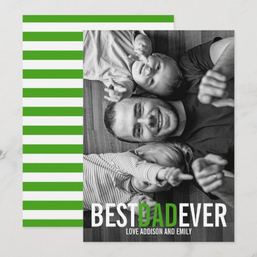 Beste pap ooit Vaderdag-fotokaart Kaart (Voorkant / Achterkant)