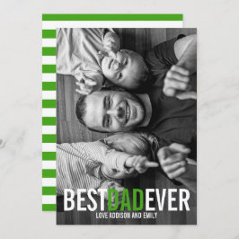 Beste pap ooit Vaderdag-fotokaart Kaart