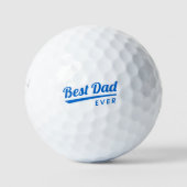 Beste pap ooit Vaderdag Gift blauw Golfballen (Voorkant)