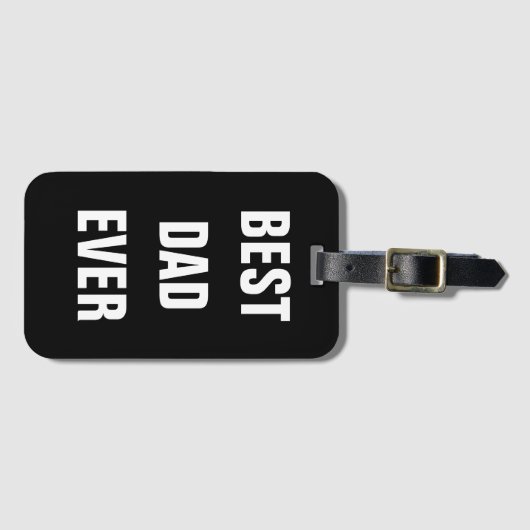 Beste pap ooit Vaderdag, op maat gesneden Bagagelabel (Voorkant (horizontaal))