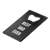 Beste pap ooit Vaderdag, op maat gesneden Creditkaart Flessenopener (Voorkant Gekanteld)