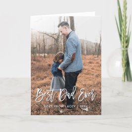 Beste pap ooit Vaderdag persoonlijke fotokaart Aankondiging