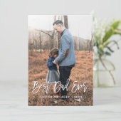 Beste pap ooit Vaderdag persoonlijke fotokaart Aankondiging (Staand voorkant)