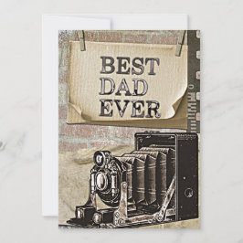 Beste pap ooit vaderdag Rustic Backyard Cookout Kaart