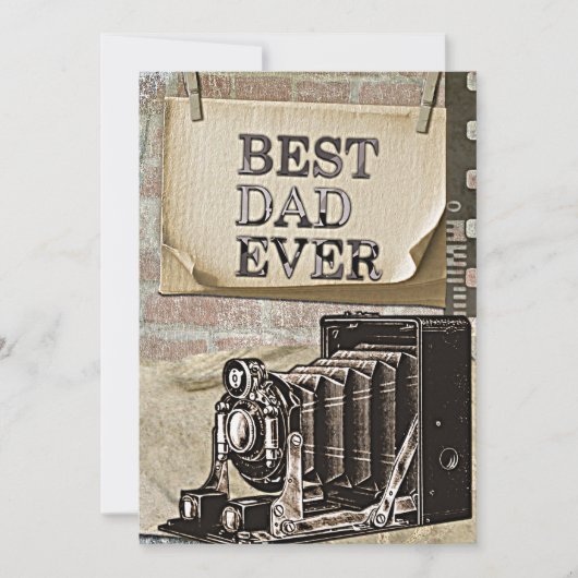 Beste pap ooit vaderdag Rustic Backyard Cookout Kaart (Voorkant)