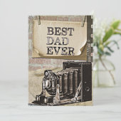 Beste pap ooit vaderdag Rustic Backyard Cookout Kaart (Staand voorkant)