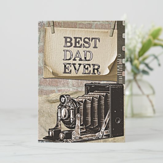 Beste pap ooit vaderdag Rustic Backyard Cookout Kaart (Staand voorkant)