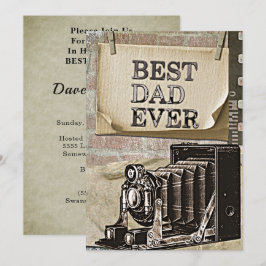 Beste pap ooit vaderdag Rustic Backyard Cookout Kaart
