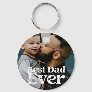 Beste pap ooit vaders dag Foto Button Sleutelhange Sleutelhanger