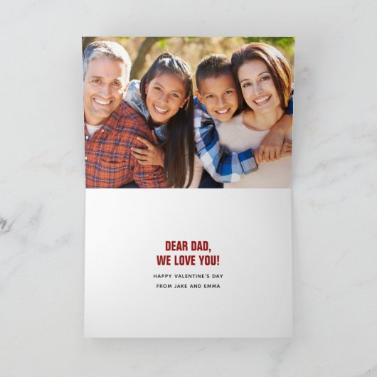 Beste. Pap. Ooit. Valentijnsdag fotokaart Kaart (Binnen)