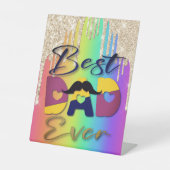 Beste pap ooit voetstuk teken reclamebord met voetstuk (Voorkant)