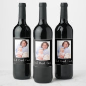 Beste pap ooit waslabel wijn etiket (Flessen)