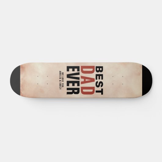 Beste pap ooit Waterverf vaderdag Persoonlijk Skateboard (Horizontaal)