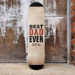Beste pap ooit Waterverf vaderdag Persoonlijk Skateboard<br><div class="desc">De beste vader ooit Waterverf vader's dag skateboard. De stompzinnige oranje achtergrond van de waterverf met de beste vader ooit tekst is in trendy typografie. Pas de tekst aan.</div>