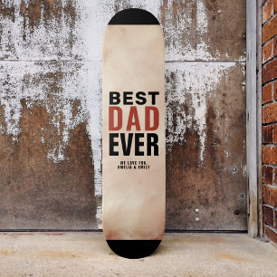 Beste pap ooit Waterverf vaderdag Persoonlijk Skateboard