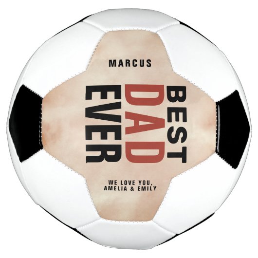 Beste pap ooit Waterverf vaderdag Voetbal (Gedraaid)