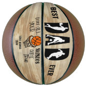 Beste pap ooit wensen komen op maat basketbal (Verticaal)