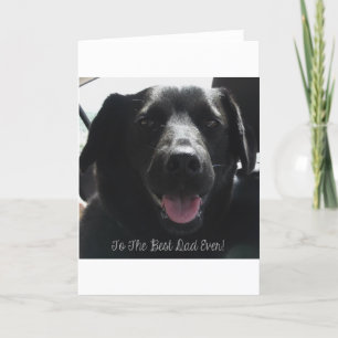 Beste pap ooit zwarte dog kaart