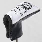 Beste pap ooit zwarte Scorpion-monogram Golfheadcover (3/4 voorkant)