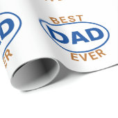 Beste pap op de blauwe dag van de gouden vaders cadeaupapier (Rol Hoek)