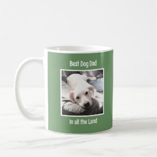 Beste Pap Schattige Wit Puppy Dog Sage Groen 2 Fot Koffiemok