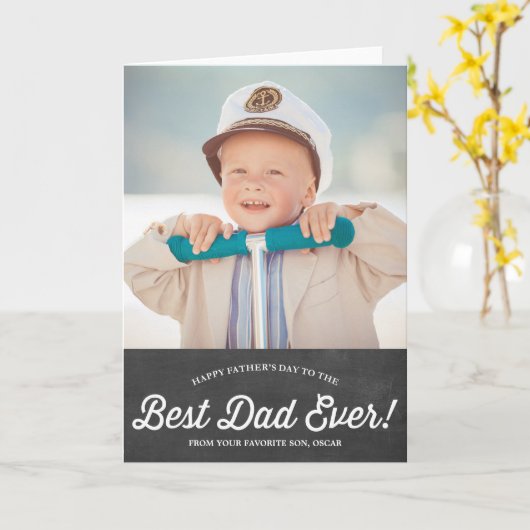 Beste pap script | ChalkboardKaart Kaart (Gele Bloem)